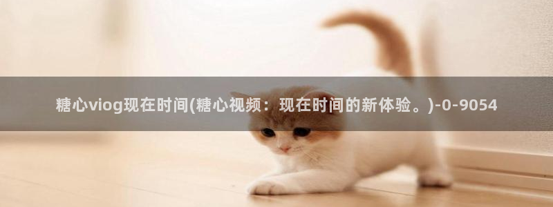 9糖心：糖心viog现在时间(糖心视频：现在时间的新体验。)
